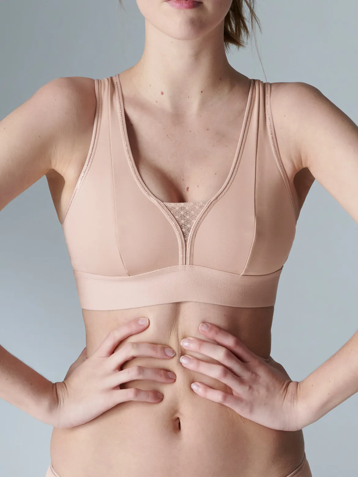 Brassière de sport sans armatures - Rose yogi