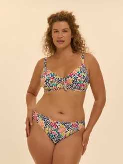 Culotte de bain - Imprimé tropico blanc