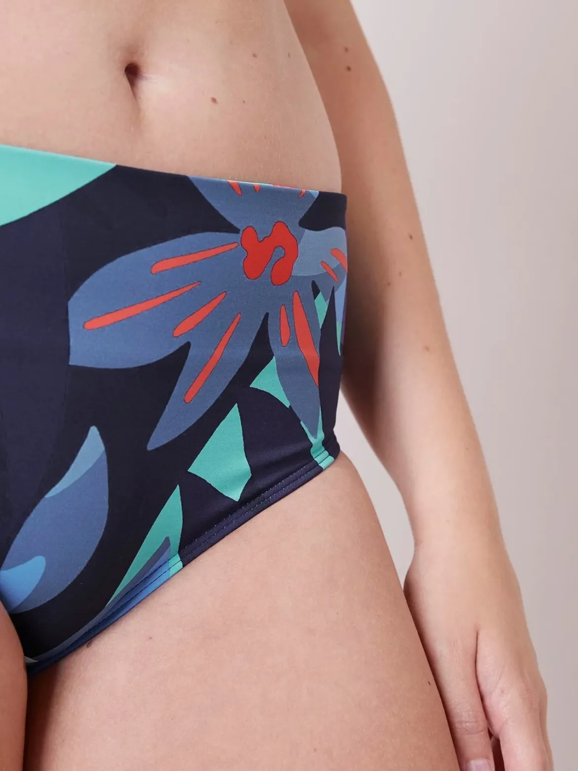 Culotte de bain taille haute - Abysse