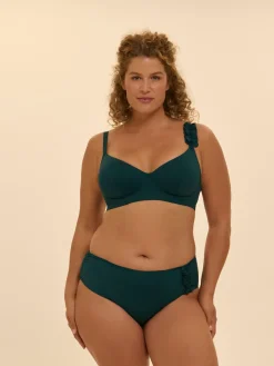 Culotte de bain taille haute - Emeraude