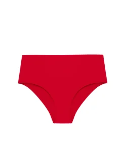 Culotte de bain taille haute - Ecarlate