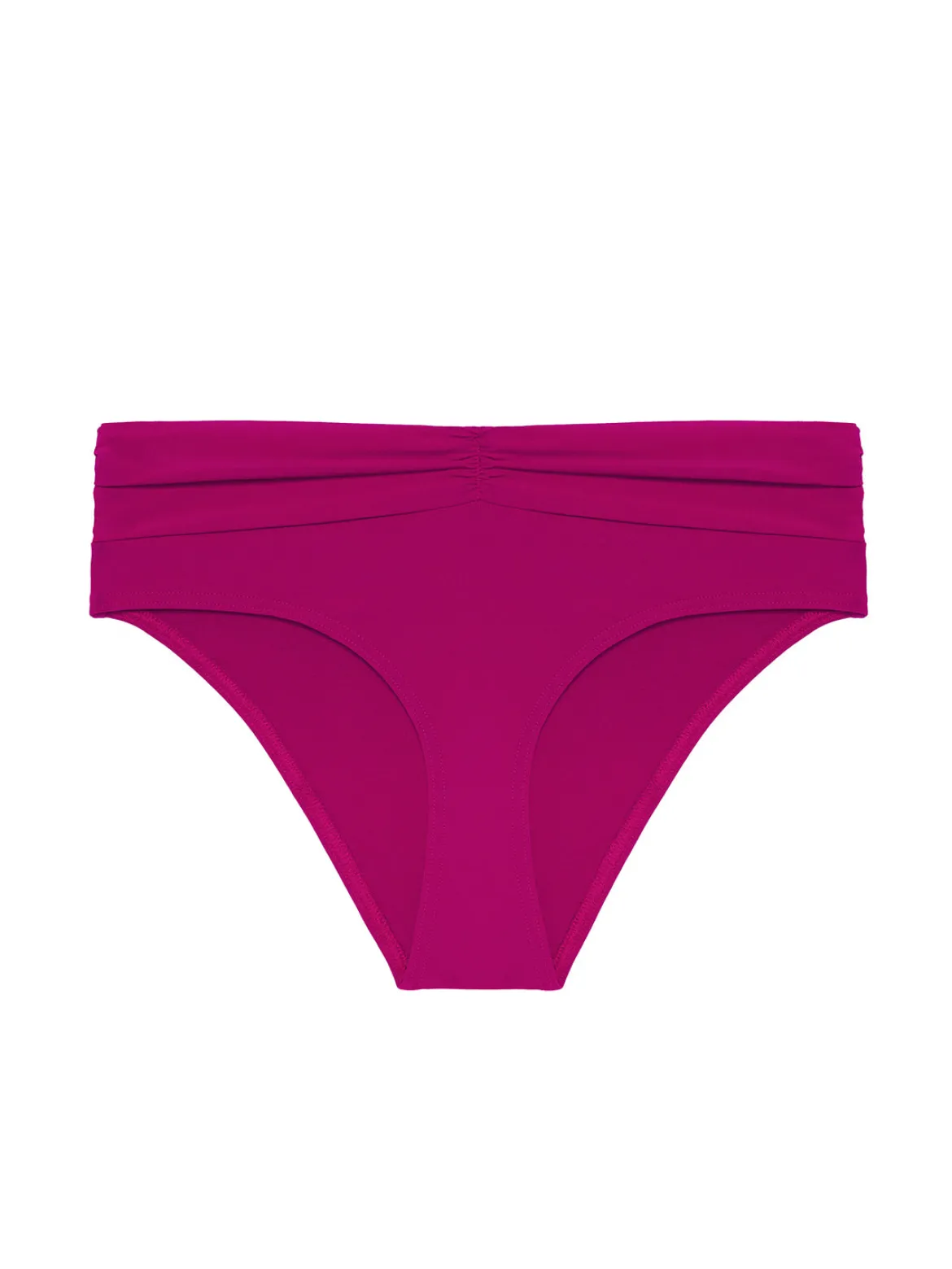 Culotte de bain taille haute - Framboise