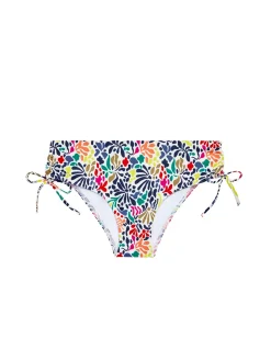 Culotte de bain taille haute - Imprimé tropico blanc