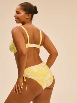 Culotte de bain taille haute - Imprimé Pluméria