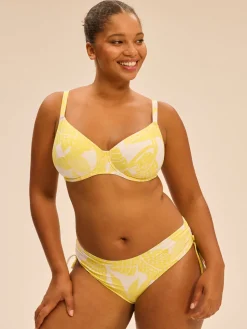 Culotte de bain taille haute - Imprimé Pluméria