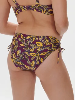 Culotte de bain taille haute - Imprimé Violet Agadir