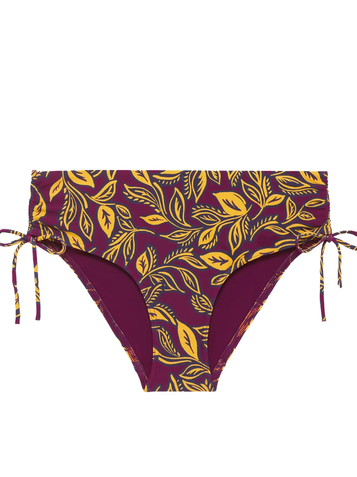 Culotte de bain taille haute - Imprimé Violet Agadir