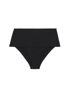 Culotte de bain taille haute - Noir