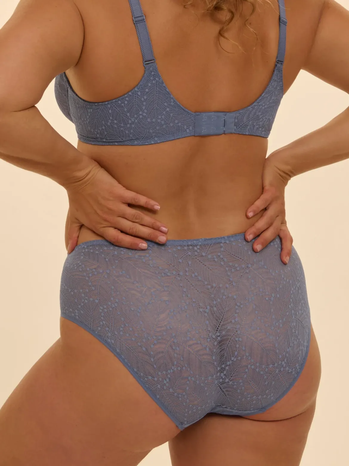 Culotte taille haute - Bleu Chambray