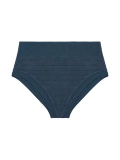 Culotte taille haute - Bleu pétrole