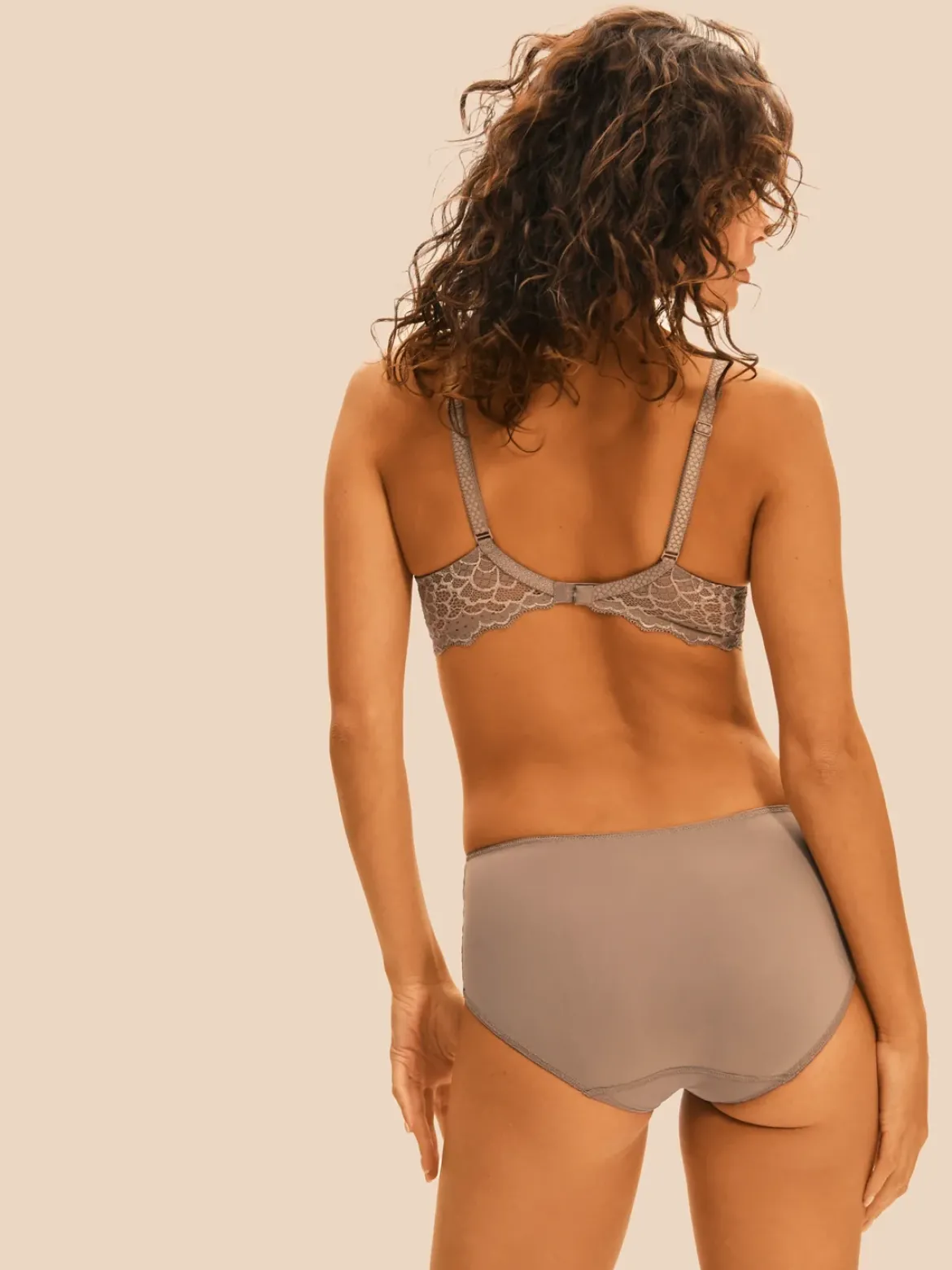 Culotte taille haute - Grège