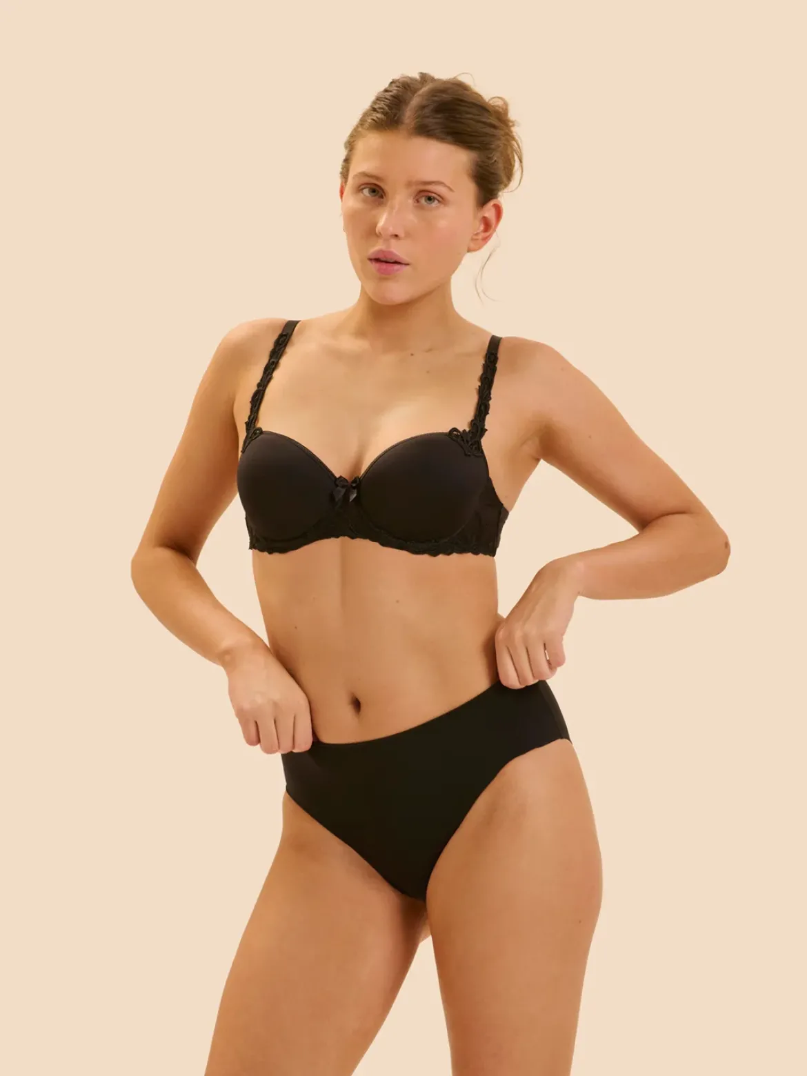 Culotte taille haute - Noir