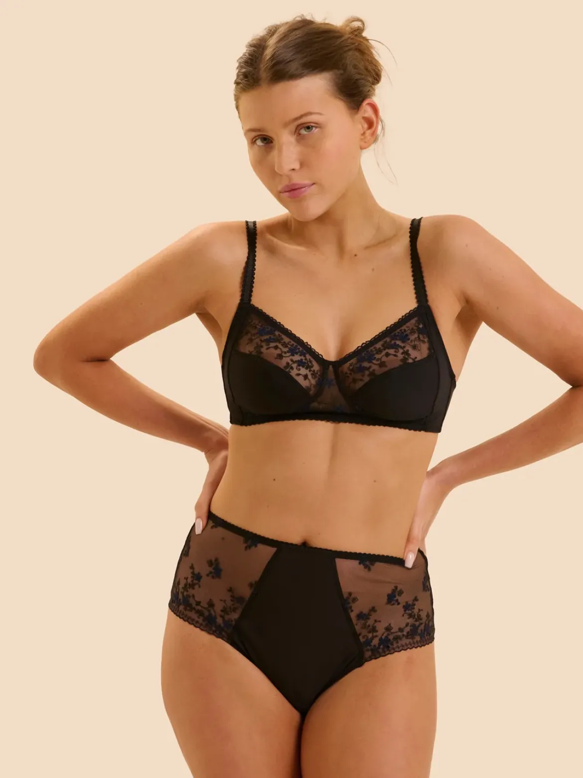 Culotte taille haute - Noir