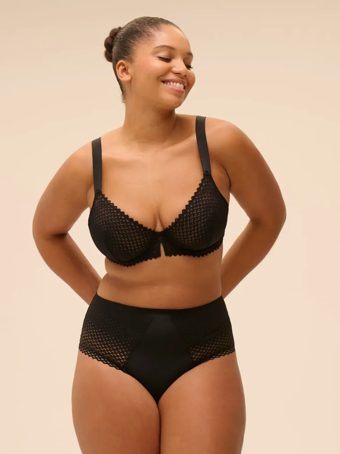 Culotte taille haute - Noir