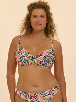 Haut de maillot de bain avec armatures - Imprimé tropico blanc