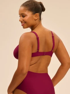 Haut de maillot de bain avec armatures - Cassis