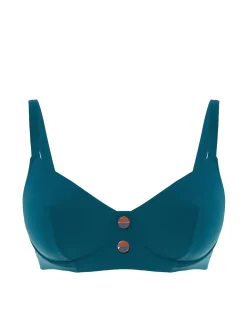 Haut de maillot de bain avec armatures - Bleu mystère