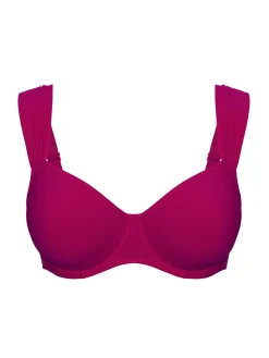 Haut de maillot de bain avec armatures - Framboise