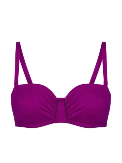 Haut de maillot de bain bandeau mousse avec armatures - Bougainvillier