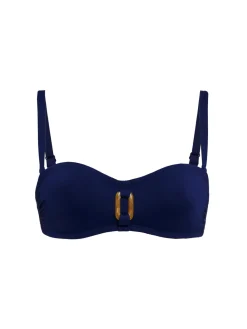 Haut de maillot de bain bandeau mousse avec armatures - Marine