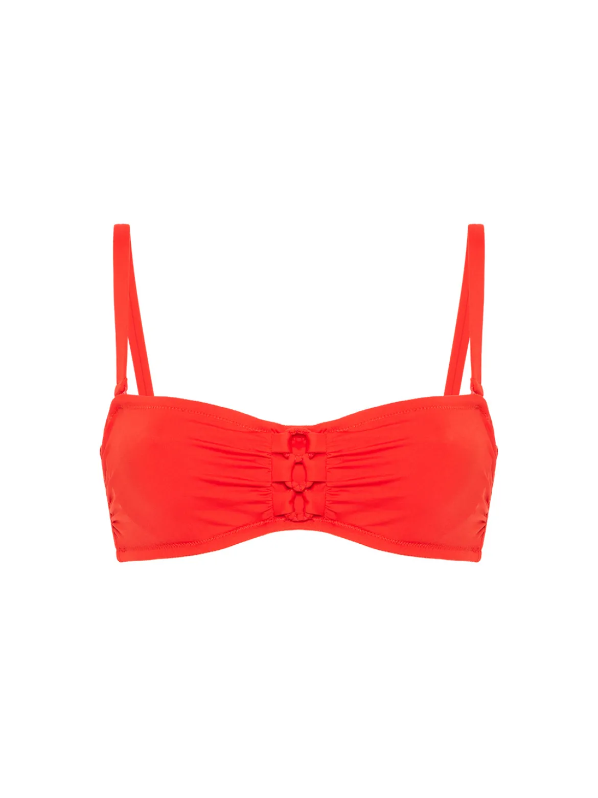 Haut de maillot de bain bandeau mousse avec armatures - Orange Grenadier