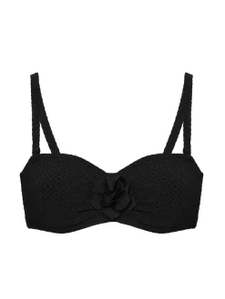 Haut de maillot de bain bandeau mousse avec armatures - Noir