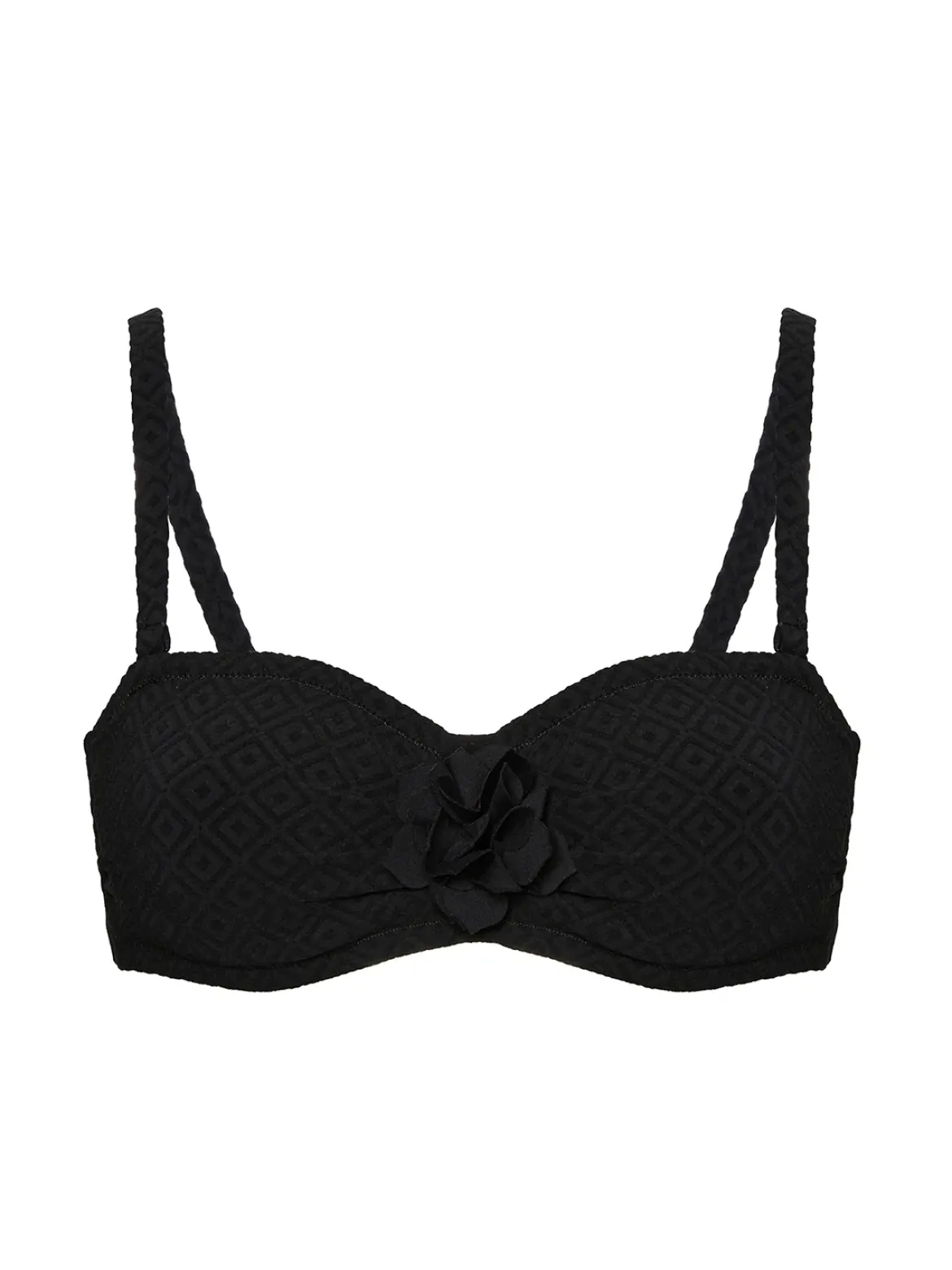 Haut de maillot de bain bandeau mousse avec armatures - Noir