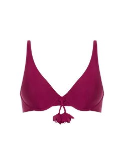Haut de maillot de bain à coque - Cassis