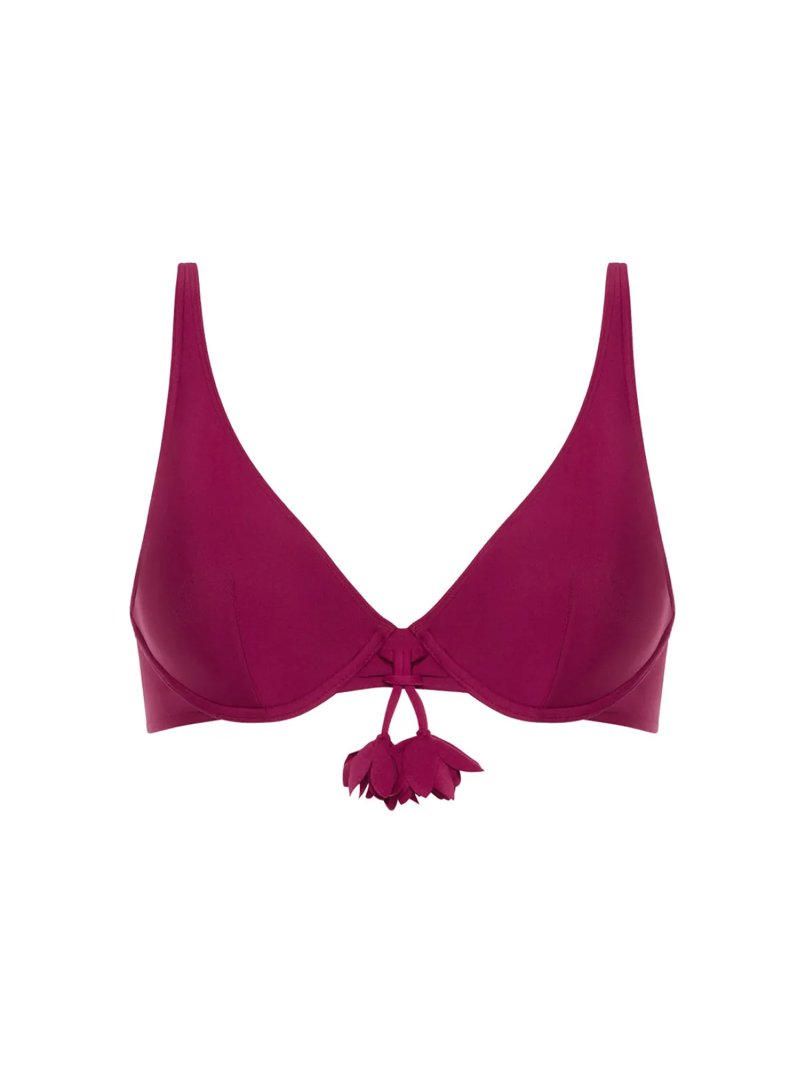 Haut de maillot de bain à coque - Cassis