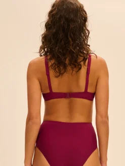 Haut de maillot de bain à coque - Cassis