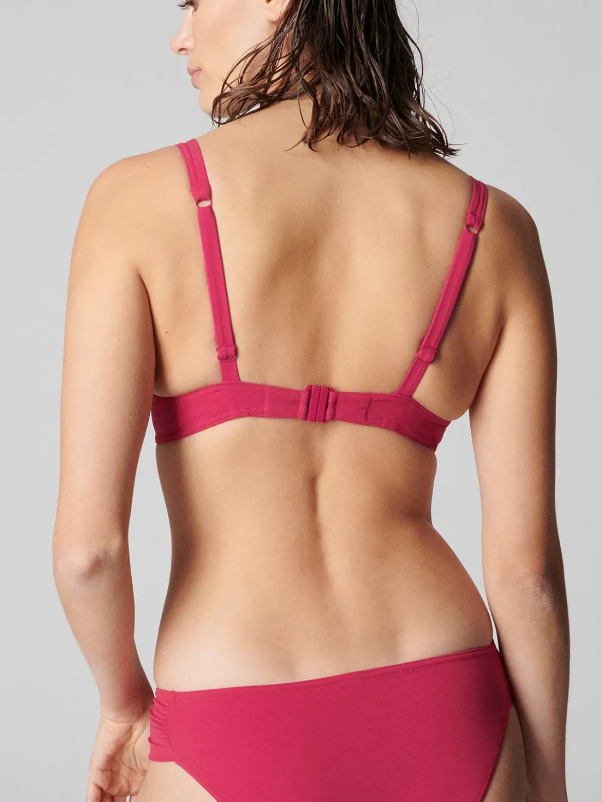 Haut de maillot de bain à coque - Framboise