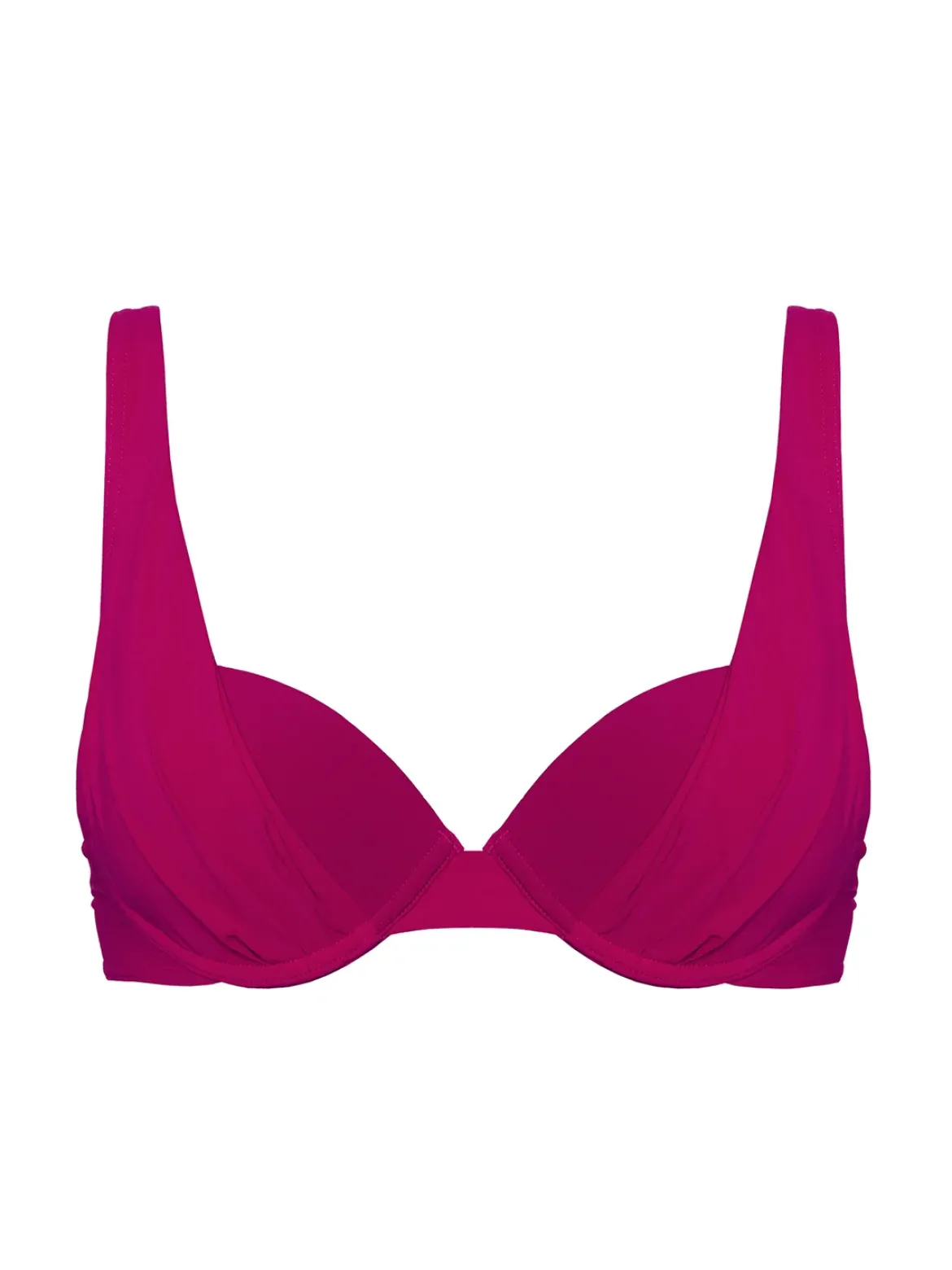 Haut de maillot de bain à coque - Framboise