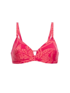 Haut de maillot de bain triangle avec armatures cachées - Imprimé Bright Rose