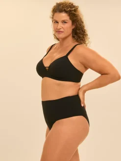 Haut de maillot de bain triangle avec armatures cachées - Noir