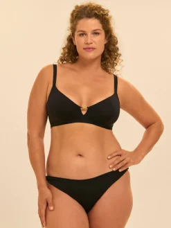 Haut de maillot de bain triangle avec armatures cachées - Noir