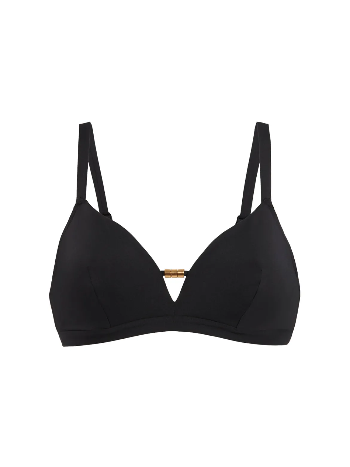 Haut de maillot de bain triangle avec armatures cachées - Noir