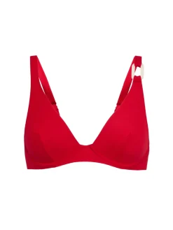 Haut de maillot de bain triangle avec armatures - Ecarlate