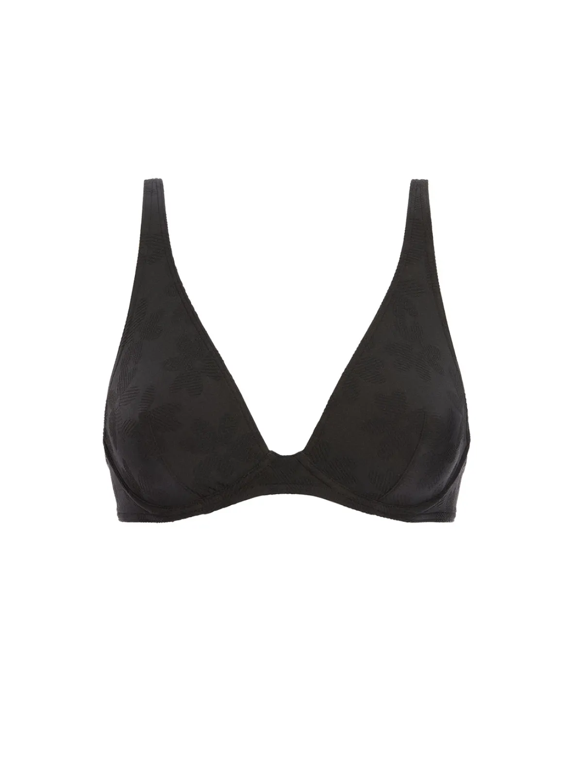 Haut de maillot de bain triangle avec armatures - Noir