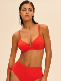 Haut de maillot de bain triangle avec armatures cachées - Orange Grenadier