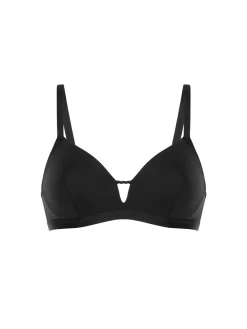 Haut de maillot de bain triangle avec armatures cachées - Noir