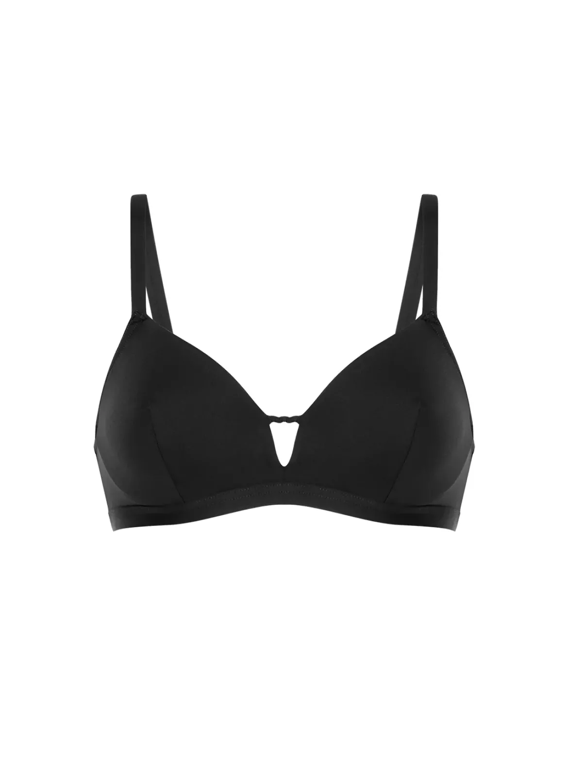 Haut de maillot de bain triangle avec armatures cachées - Noir