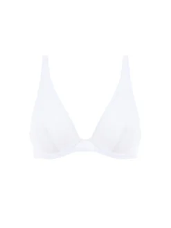 Haut de maillot de bain triangle avec armatures - Blanc