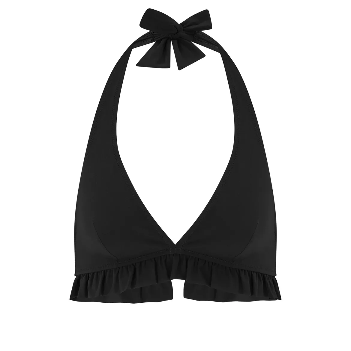 Haut de maillot de bain triangle sans armature - Noir