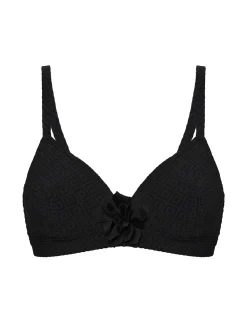 Haut de maillot de bain triangle avec armatures cachées - Noir