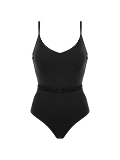 Maillot de bain 1 pièce bonnet mousse sans armature - Noir