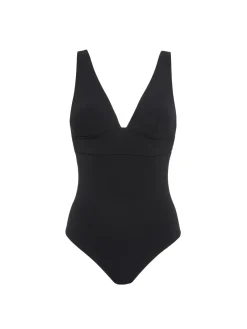 Maillot de bain 1 pièce de bain avec armatures cachées - Noir