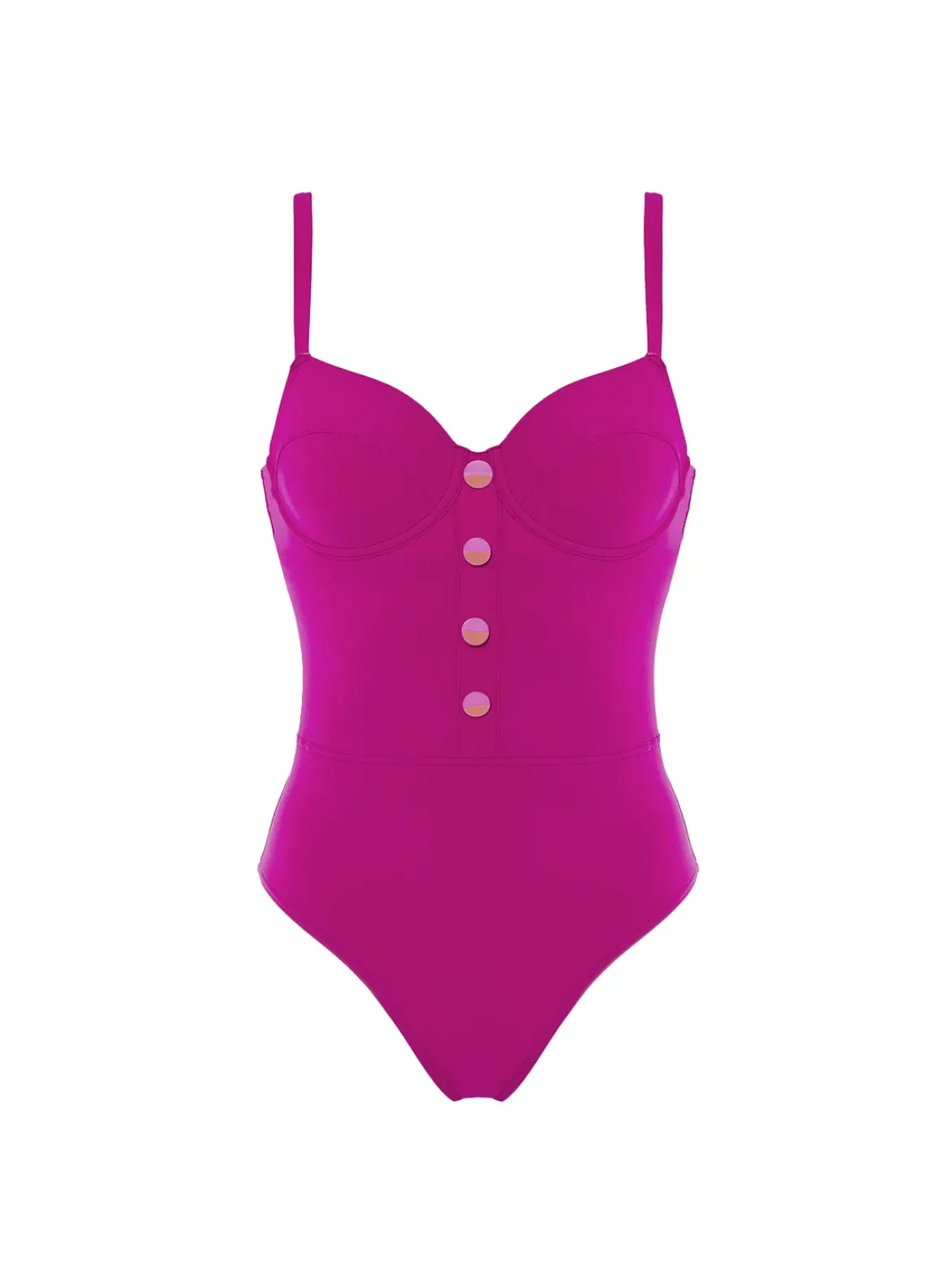 Maillot de bain 1 pièce de bain avec armatures - Rose Hibiscus