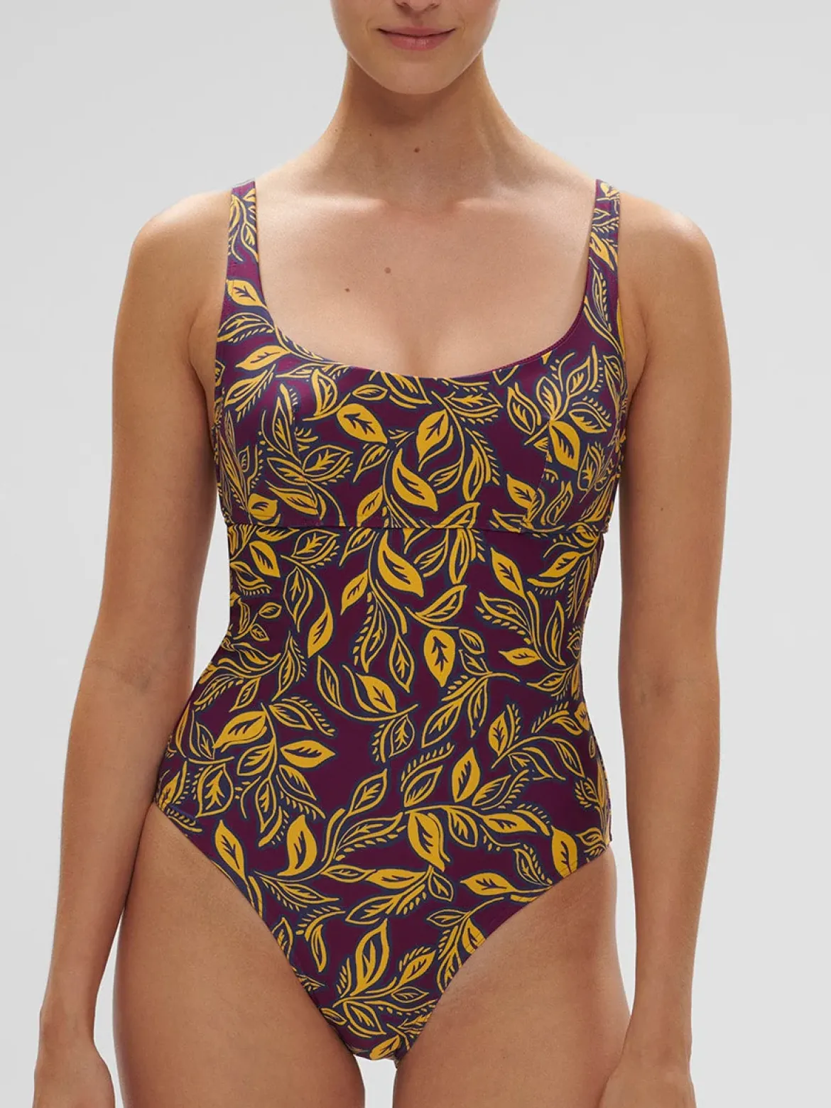 Maillot de bain 1 pièce de bain avec armatures - Imprimé Violet Agadir