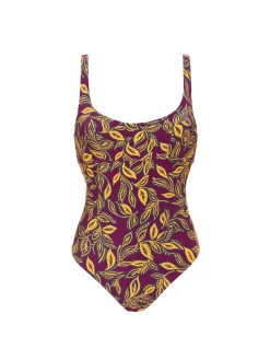 Maillot de bain 1 pièce de bain avec armatures - Imprimé Violet Agadir