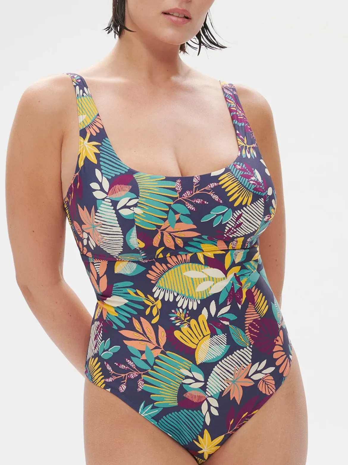 Maillot de bain 1 pièce de bain avec armatures - Imprimé Bleu Seaside